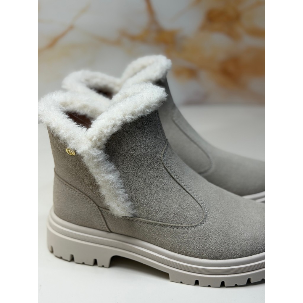 Bota  Neve Elegante Feminina Moleca Cano Curto Peluciada Casual Confortável Inverno