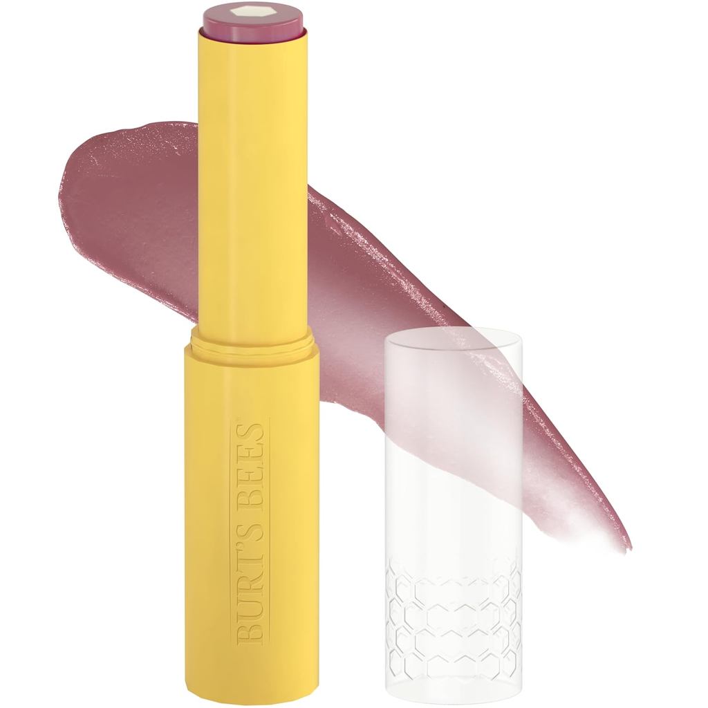 Burt's Bees Tinted Boosted Balm, Misty Mauve, Bálsamo Labial Hidratante com Cor e Vitamina C, E e F, Hidratante Labial d