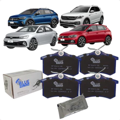 Pastilhas Freio Traseira Cerâmica Com Antirruído Polo Nivus T-Cross Virtus Tera 1.0 1.4 TSi Flex