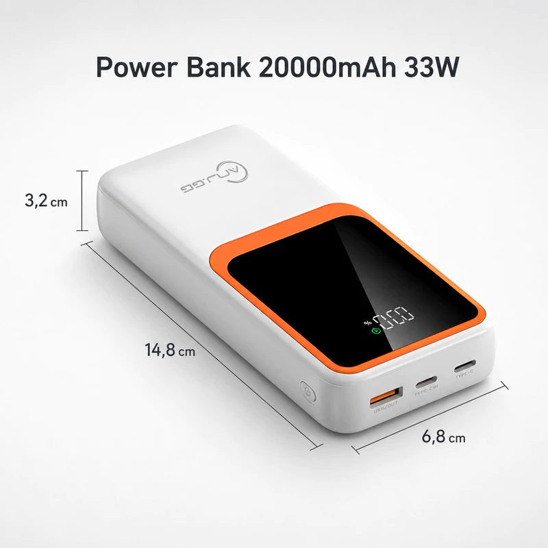 Carregador Portátil de Bateria Externa 20000mAh com Turbo de 33W — foto 9