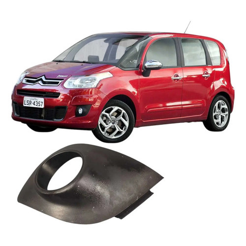 Moldura Farol Milha Esquerda Citroen C3 Picasso 2014  Preto Esquerdo
