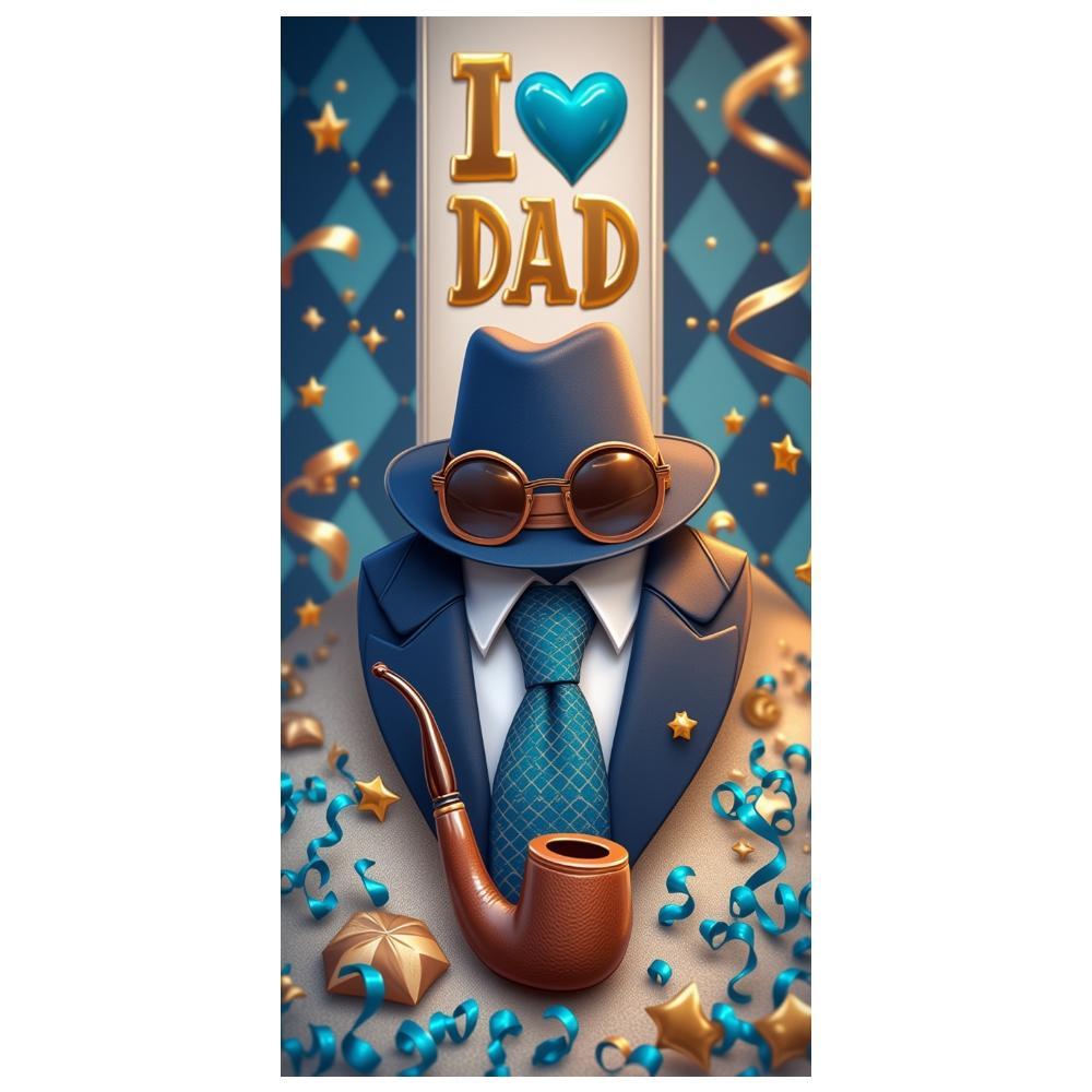 Decorações De Banner De Porta Do Dia Dos Pais , Capa Eu Amo O Pai Pano De Fundo Pendurado Adereços Fotográficos Para Des