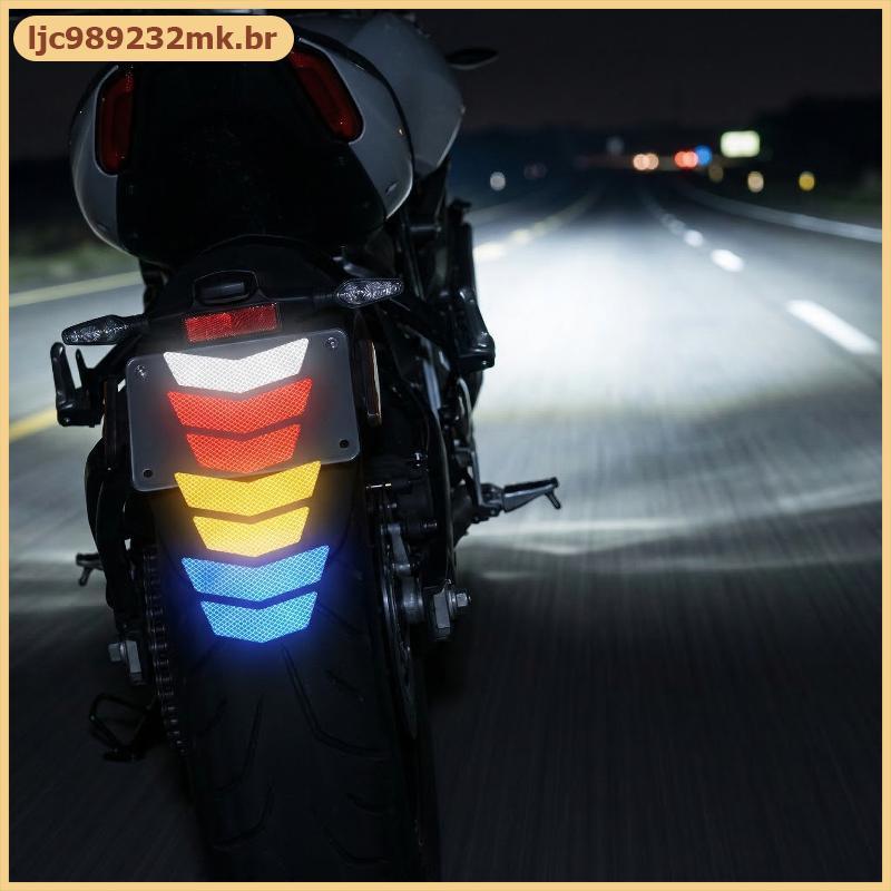 [MYBR] Conjunto De Stiers Refletivos Para Motocicleta , 3 Peças De Fita Adesiva De Alta Visibilidade Pára-Choque Traseir