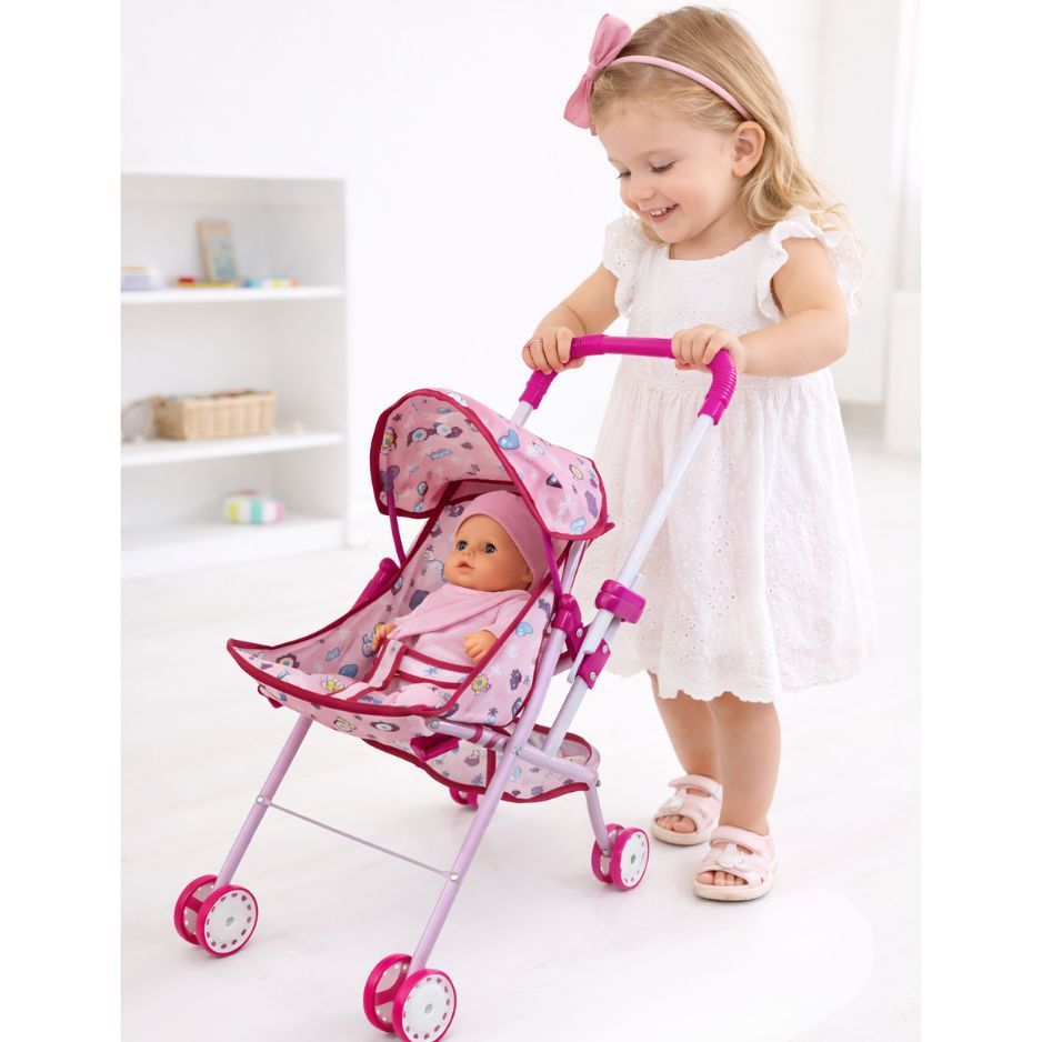 Brinquedo Carrinho de Bonecas Dobrável C/ Capuz 43218 - Vencedor