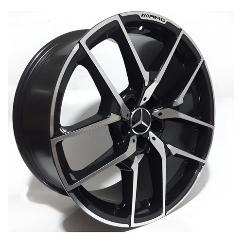 Roda Aro 19 Amg Mercedes Benz Bar 5x112 A180 C250 A45 Avulsa Preto Diamantado