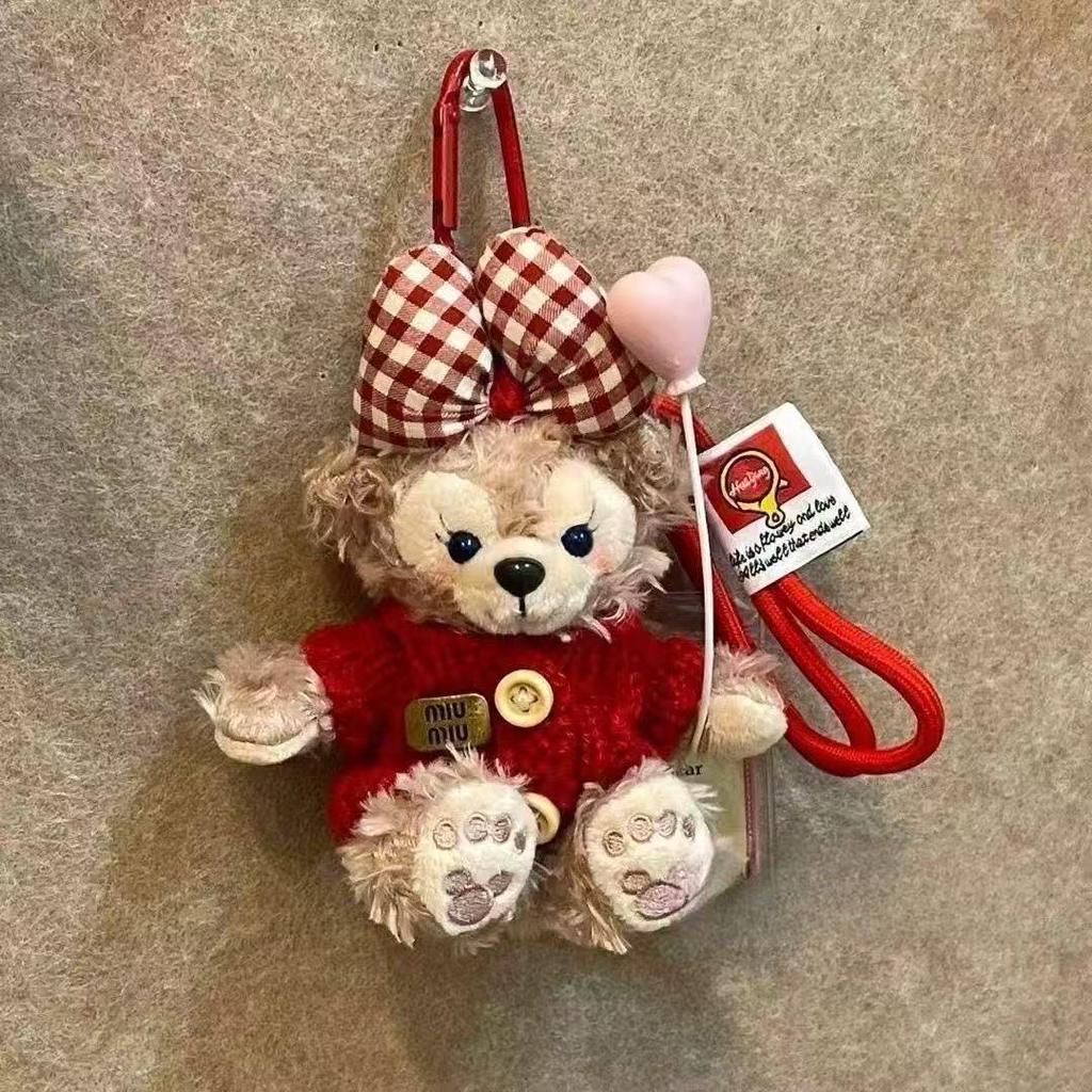 Vermelho Mickey Óculos De Sol Chaveiro De Pelúcia Requintado Ornamentos De Carro Shirley Rosa Boneca Saco Pingente