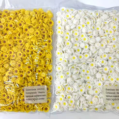 1000pcs Apliques Florais em Resina para Laços e Artesanato – Atacado