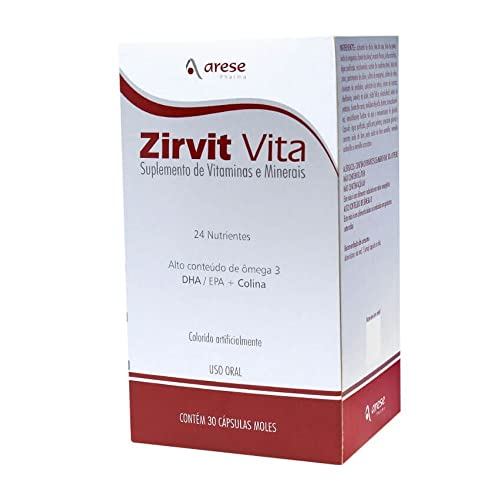 Zirvit Vita 30 Cápsulas Arese Omega 3 Colina Cálcio Sem Sabor