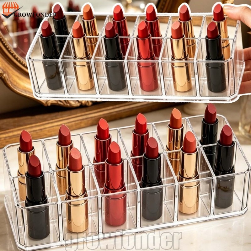 [Fasty] 2/1 Unidade Com 12 Grades Para Batom-Prateleira Esmalte Labial-Caixa Organizadora De Joias-Rack De Exibição De M