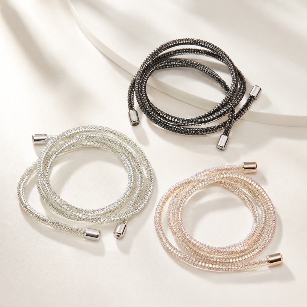 Tiras Torzeleira Alças Reposição Pulseira Feminina Luxo Cravejada Strass Brilho Intenso Elegante Festa Premium