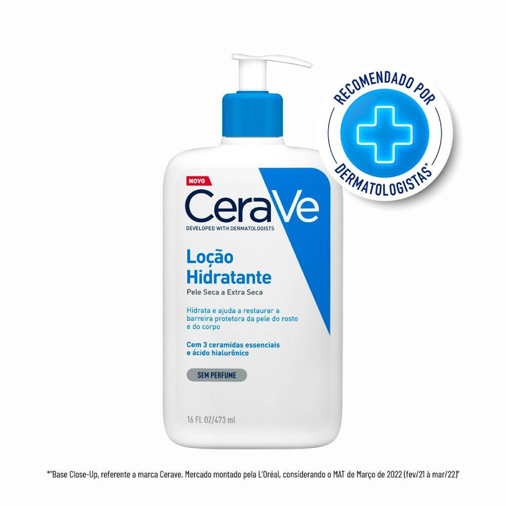 Hidratante Corporal Cerave Loção Ácido Hialurônico Ceramidas Para Pele Seca 473ml