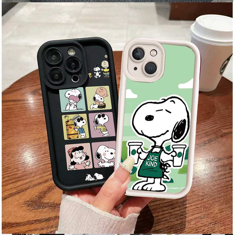 Capa Kawaii Snoopy para Samsung Galaxy A57 A17 A07 A56 A16 A06 A27 A55 A54 A54 A53 A15 A14 A35 A34 A52 A73A12 A13 A32 A2