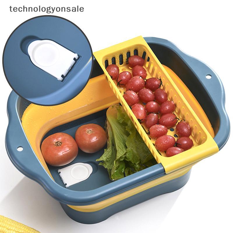 [Tecnologia] Coador Dobrável Cesta De Lavagem De Frutas E Vegetais Escorredor De Pratos De Silicone Ferramenta De Armaze