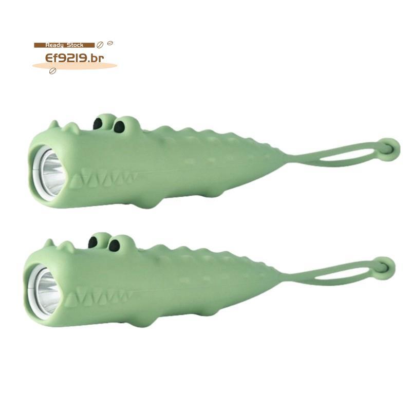 [Oferta Especial E] Recarregável , LED Para Meninas Lanterna 2 Pcs Crocodilo Crianças Em Idade Escolar Camping Atividade