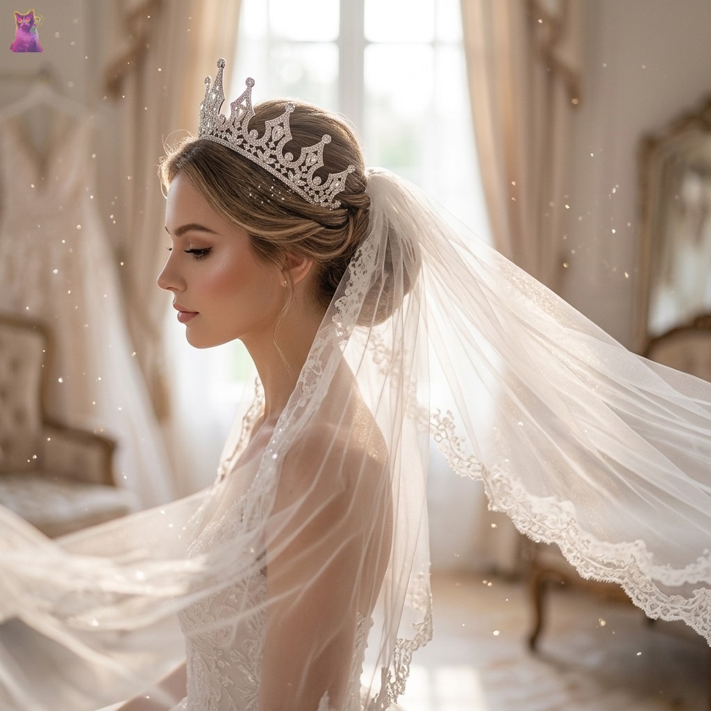 Tiara De Coroa De Strass De Cristal Para Mulheres Estilo Princesa Base De Liga 8 Cm De Altura