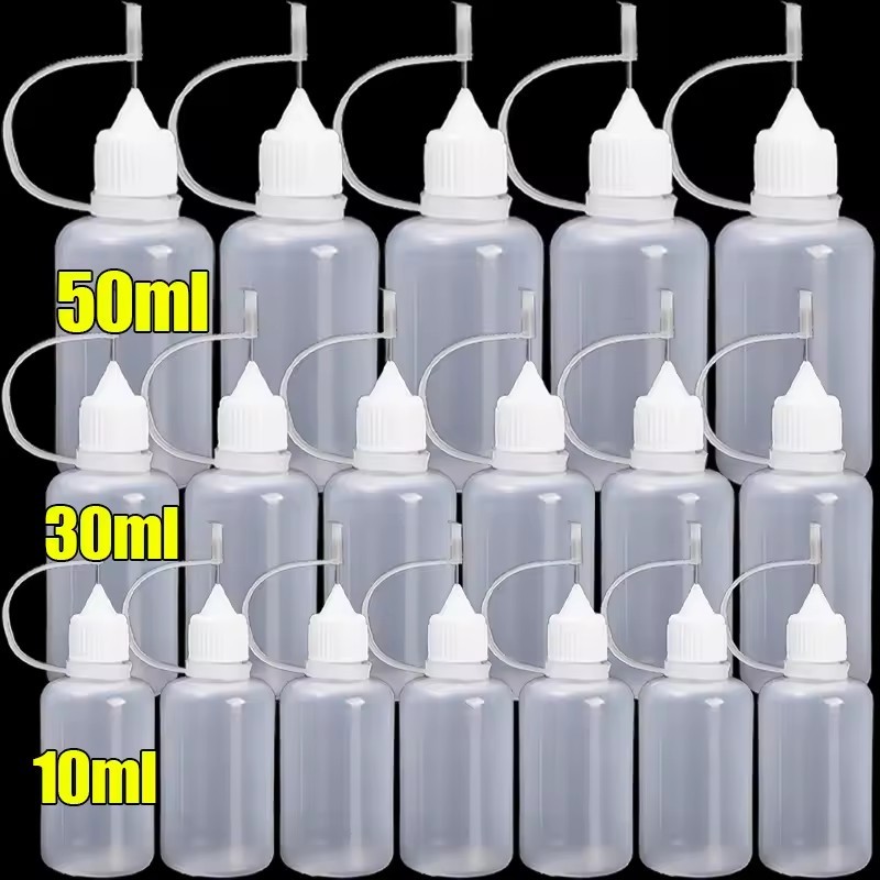 Dispensador De Tinta De Cola De Pigmento DIY De 15-5 Unidades-Frasco De Aperto De Ponta De Agulha Conta-Gotas Espremível