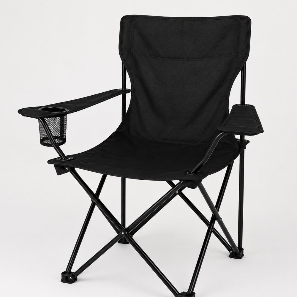 Cadeira Portátil Dobrável para Praia Camping e Pesca com Suporte de Copos