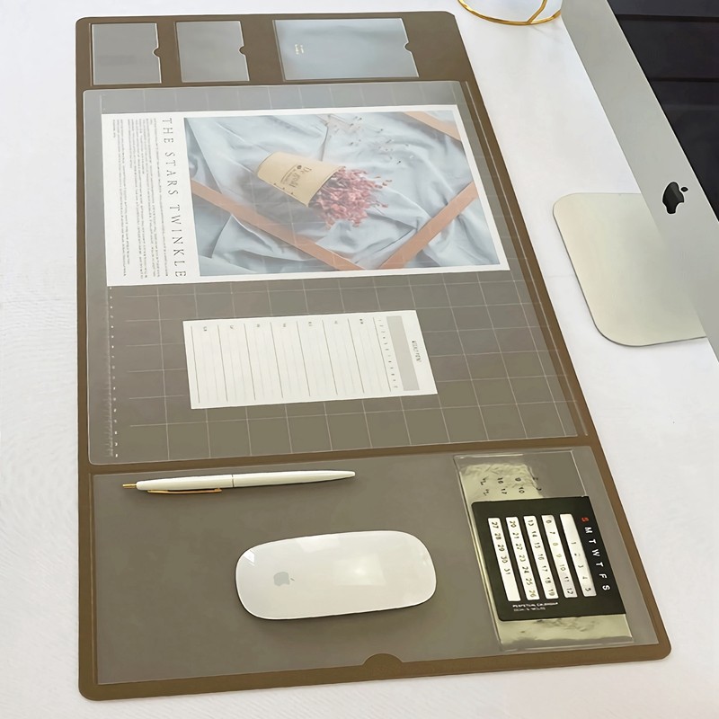 Bloco de escrita de memorando grande, armazenamento multifuncional, Mouse pad, teclado com calendário, mesa de escritóri