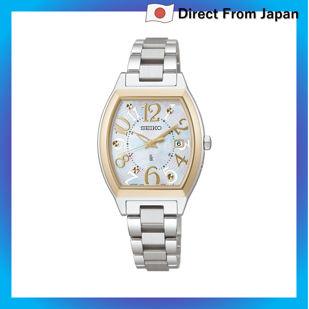 [Relógio Seiko] Relógio feminino LUKIA SSQW100 da Coleção Happy, fabricado no Japão, com controle solar por rádio, calen