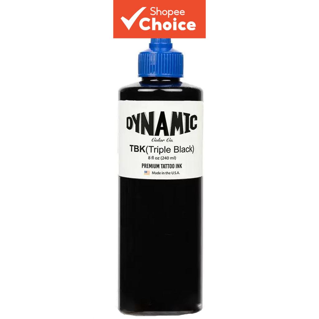 Tinta de Tatuagem premium 8oz, Pigmento uniforme e suave, Tinta orgânica vegana, Ideal para contornos e coloração