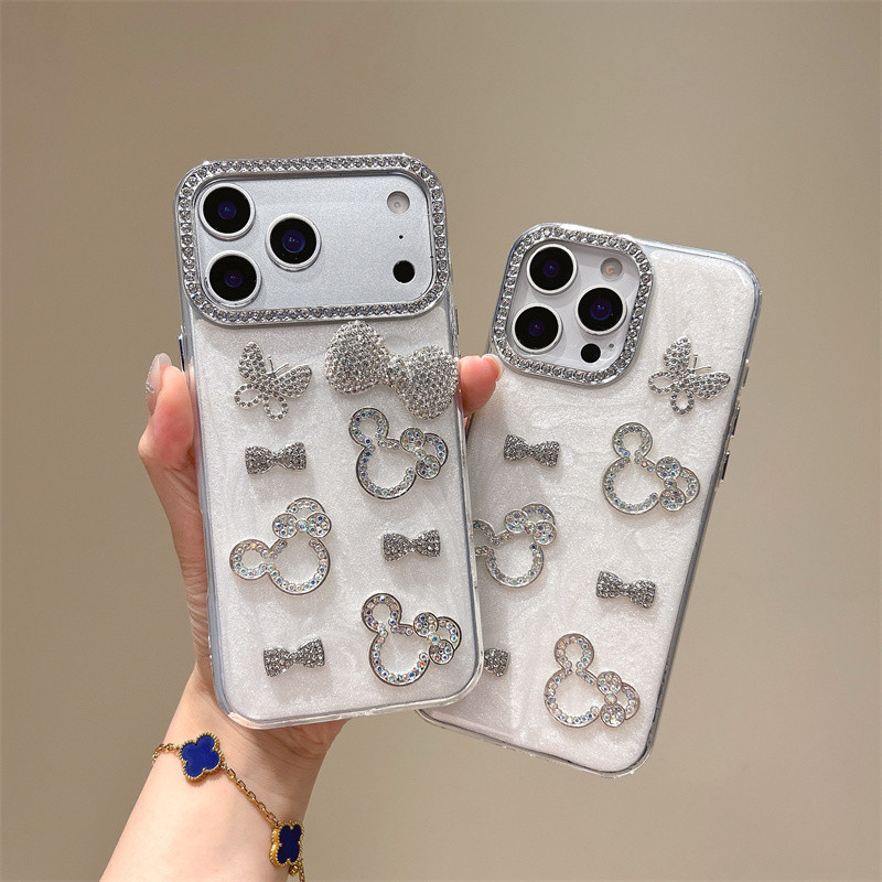 Adequado Para Iphone 17 Promax 6/7/8 X/XS Xms XR11 12 13 14 15 16 Inclui Pro Max/Plus Capa De Telefone Com Diamante Bril