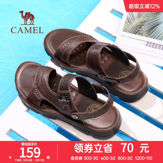 Camelo sapatos masculinos sandálias verão novo estilo sandálias de couro masculino sandálias de couro genuíno chinelos d