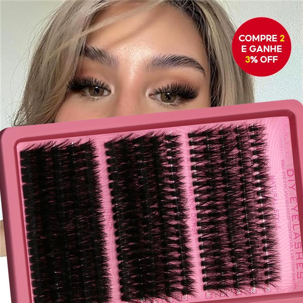 Extensão De Cílios 300 Unidades/Kit-40D 60D 80D Faux Mink Single Lash 10-16Mm Cluster