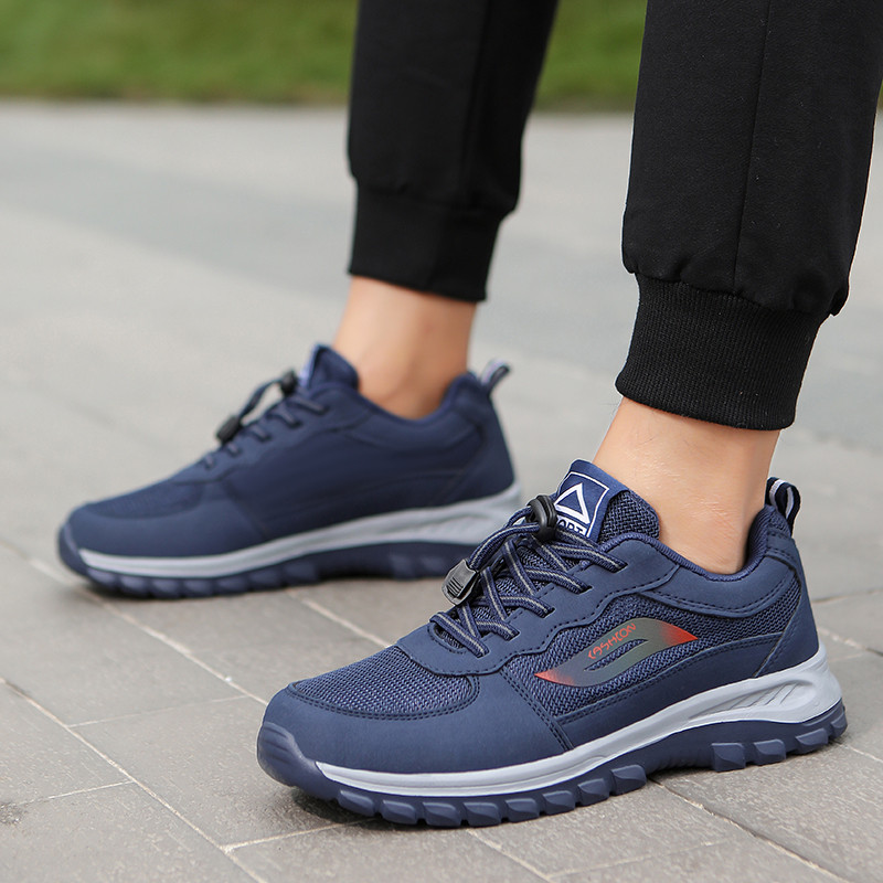 Marca sapatos masculinos sapatos masculinos pai sapatos idosos malha respirável meia-idade mãe idosa Anti-deslizamento m