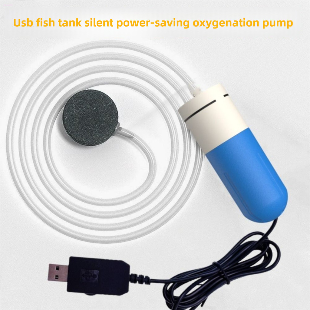 Bomba De Ar De Oxigênio Para Aquário ADAMES , Aerador De Compressor Carregamento USB Ultra Silencioso Portátil Mudo