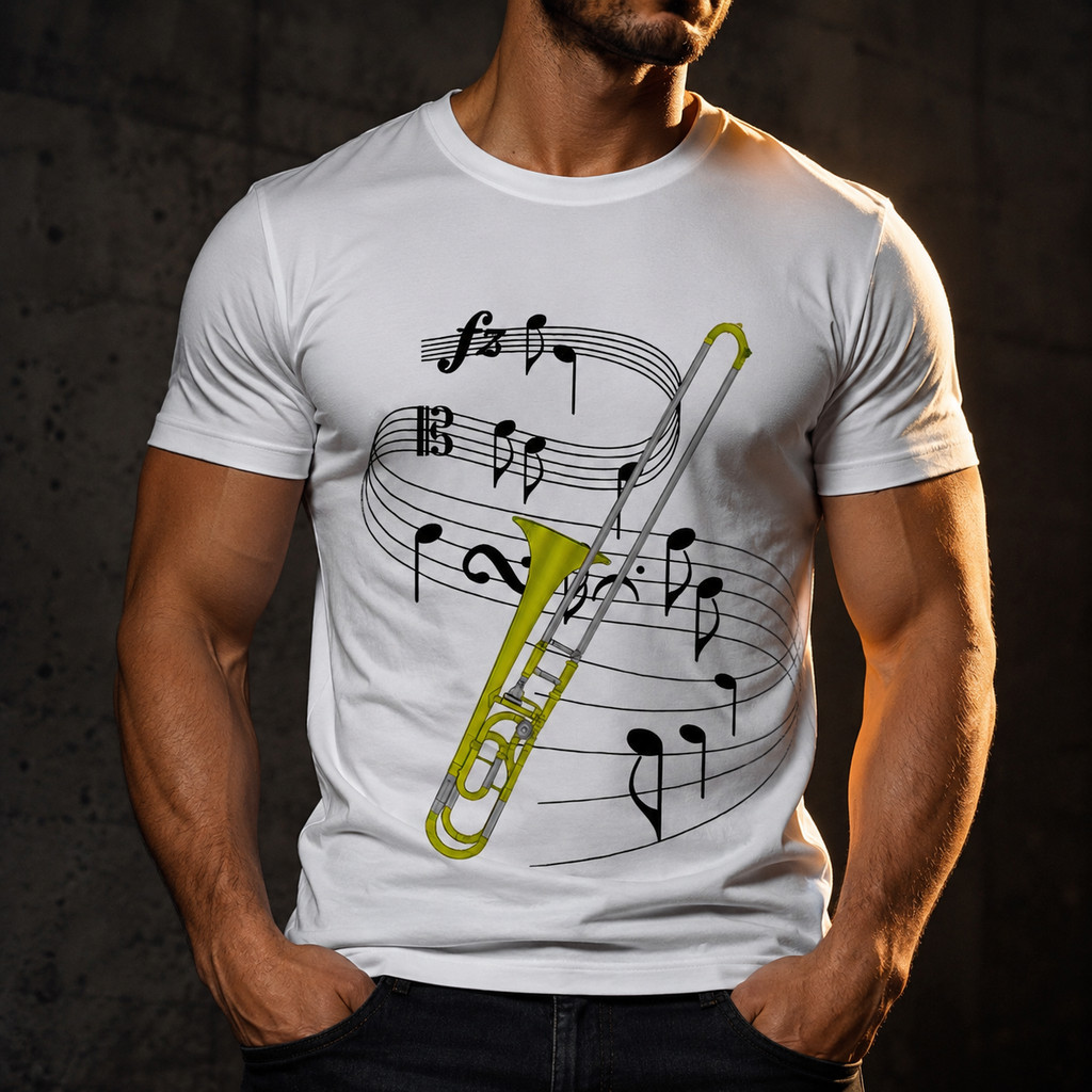 Camiseta Instrumento Metal Trombone Ref 01 A