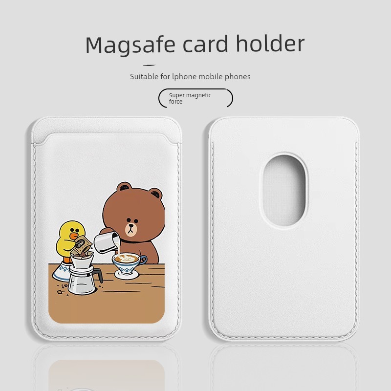 carteira magsafe Influencer Brown Adequado para Apple magSafe Porta-cartões magn