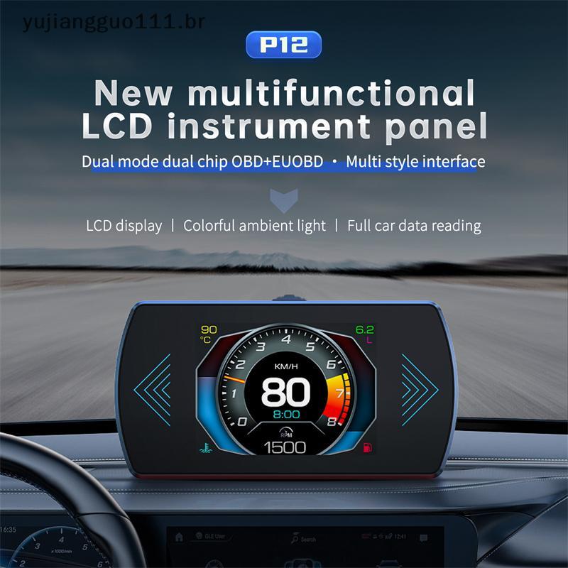 # Novo P12S Carro OBD2 Head Up Display Sistema Duplo Para HUD OBD Medidor De Digital Inteligente Velocidade Combustível