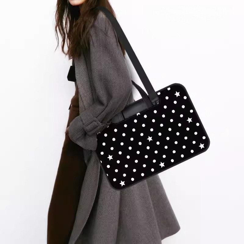 França Maje Franch Simple Dot Star Bolsa para computador feminina adequada para Apple macbook15.6 Notebook Huawei Apple