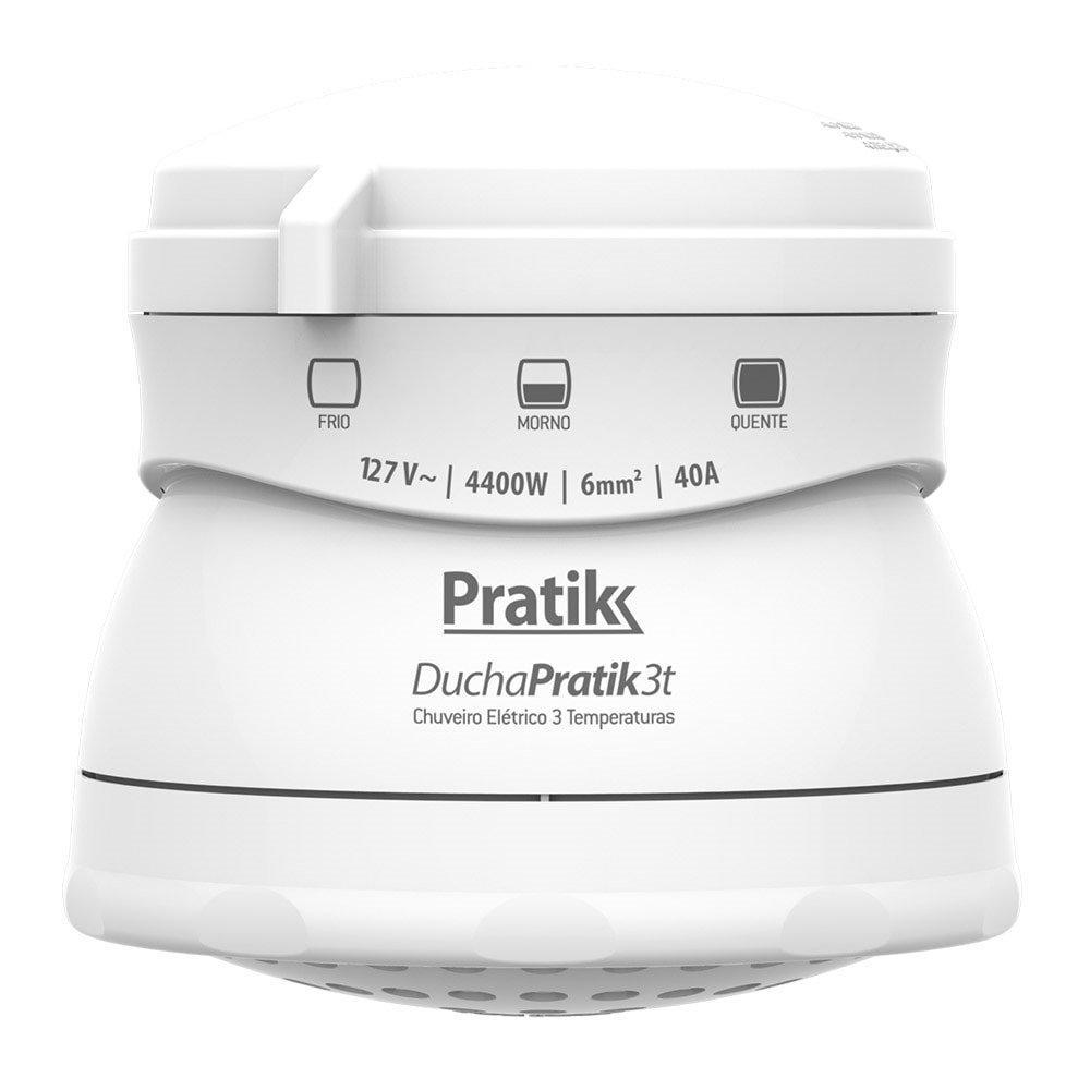 Chuveiro Ducha Pratik 3 Temperaturas, Branco, 4400W