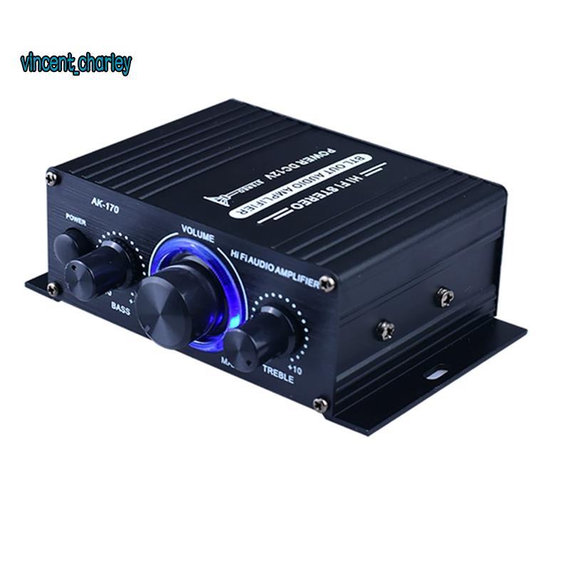 [vincent_c] 12V Mini 400W HIFI Amplificador De Áudio Estéreo Digital FM AK170