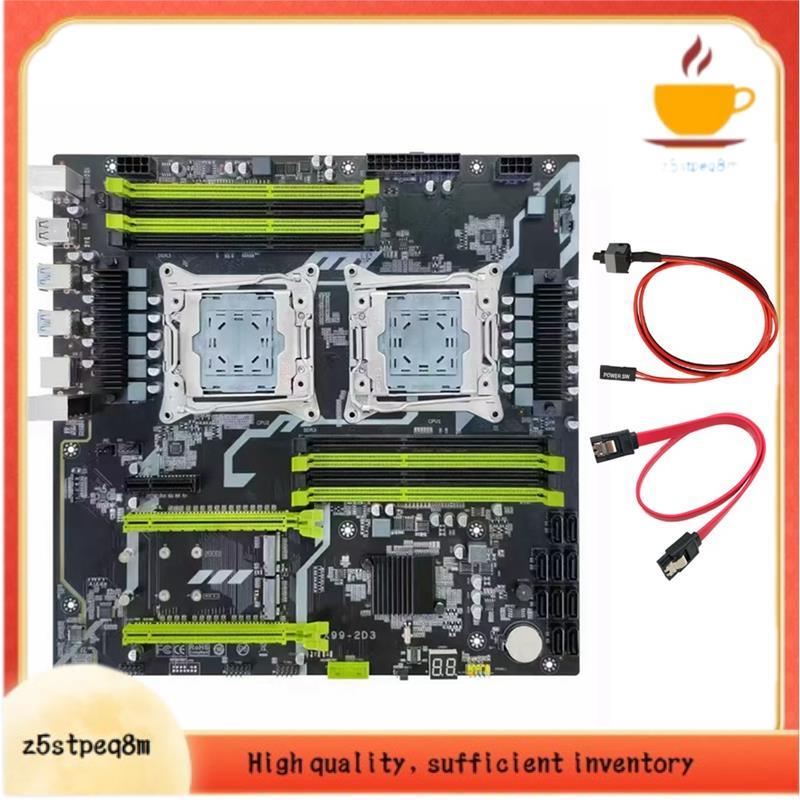 Placa-Mãe Gigabit Ethernet De Soquete Duplo X99 LGA2011-3 Suporta M . 2 NVMe 8x DDR3 Até Máximo 256 Gb X992D3