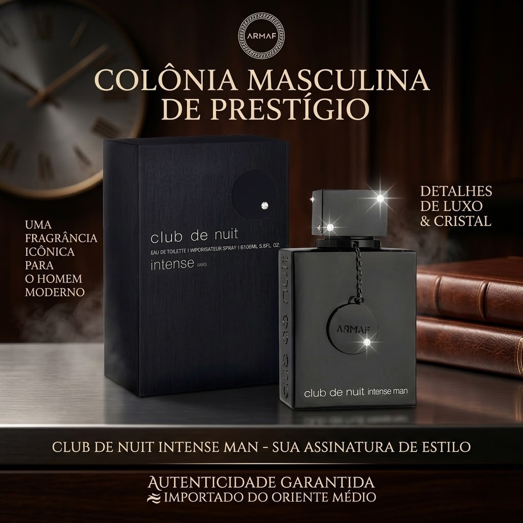 Perfume Armaf Club De Nuit Intense Man 105ml EDT Original Masculino Importado Pronta Entrega Melhor Fixação Luxo