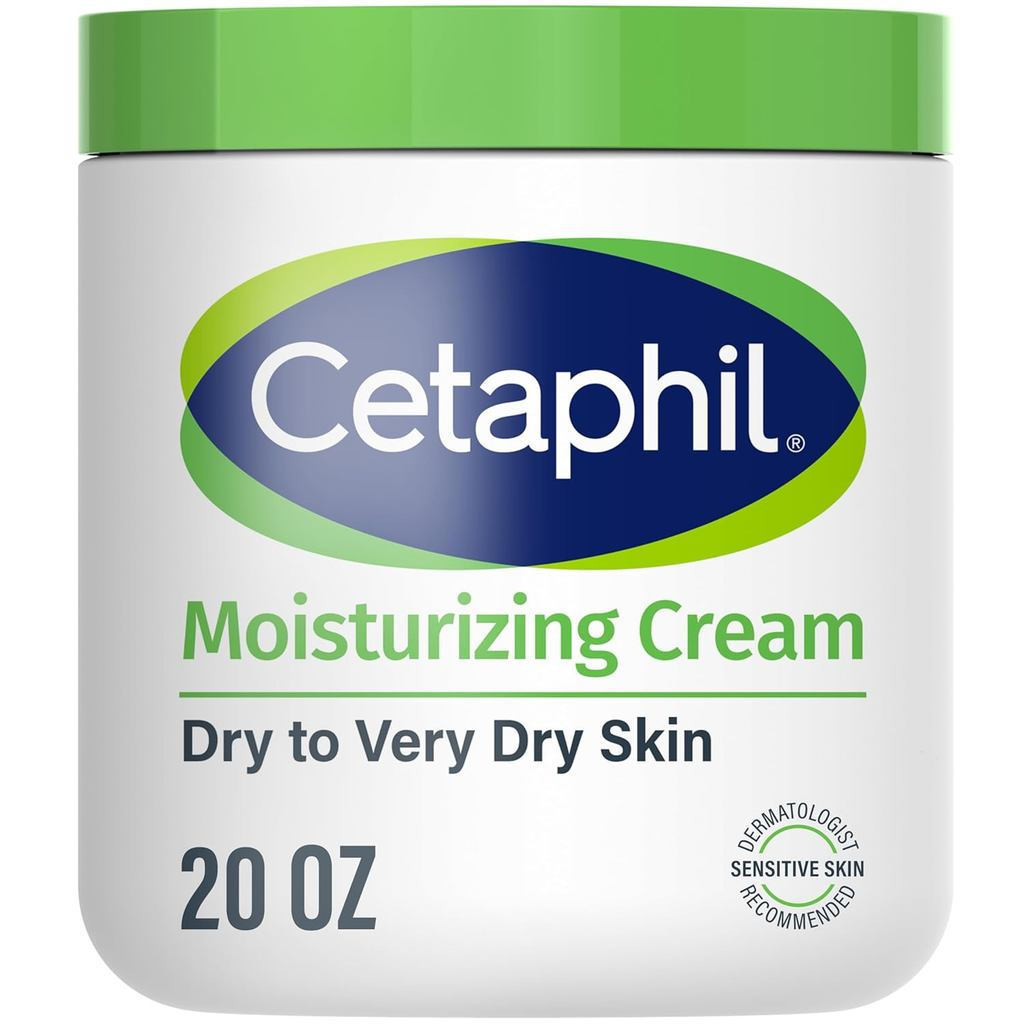 Cetaphil Hidratante Facial e Corporal, Hidratante para Pele Seca a Muito Seca, Sensível, NOVO 20oz, Sem Fragrância, Não