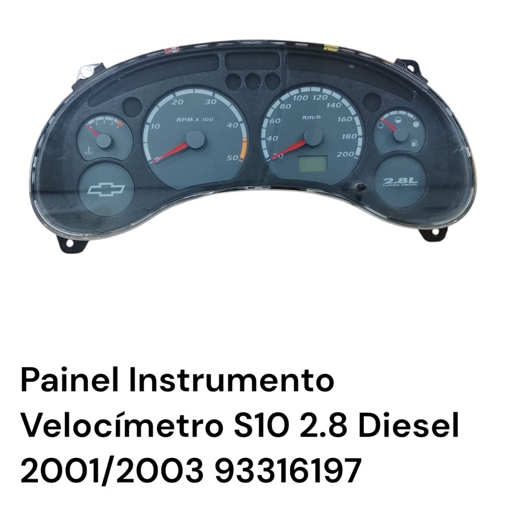Painel Instrumento Veloc S10 2.8 Diesel 01/03 93316197