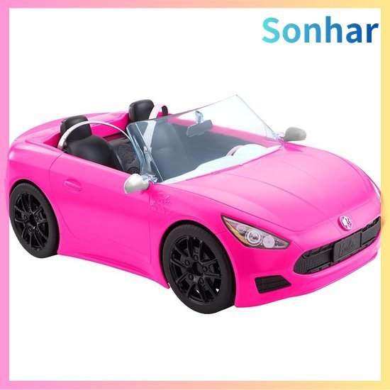 Carrinho Rosa Fofo da Barbie - Brinquedo para Boneca Barbie, Carrinho em Miniatura, Brinquedo para Boneca Montar [A par