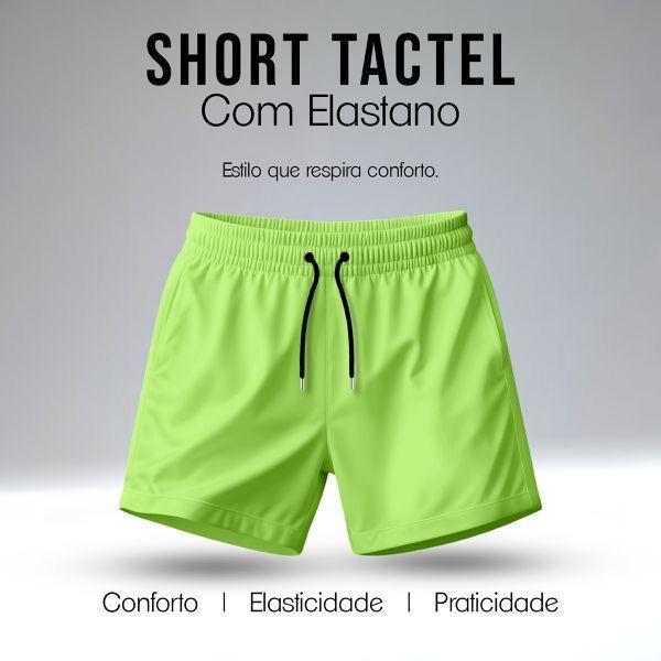 Bermuda Short mauricinho Casual Urbana Masculino Academia Treino verde neon copa do Brasil Calção Premium