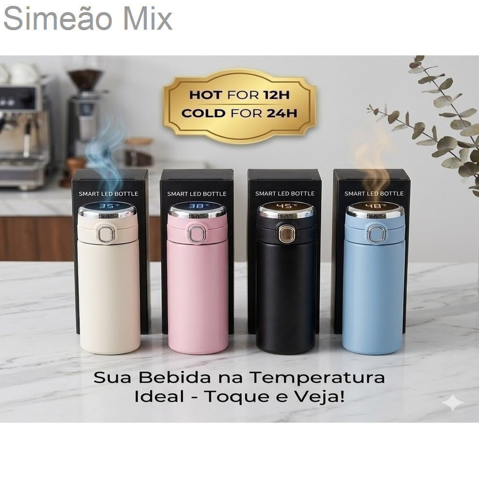 Garrafa Térmica Smart LED Bottle - Sensor de Temperatura Digital 500mlVR0GTDZ527EU