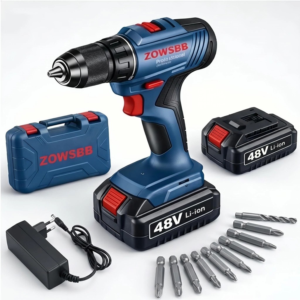 Parafusadeira bosch Furadeira Elétrica 48V Parafusadeira 2 baterias Furadeira de Impacto profissional
