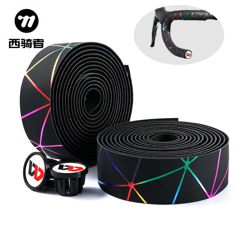 Western Rider estrada guiador cinto cinta bicicleta antiderrapante cinto camuflagem multicolorido guiador cinto resisten