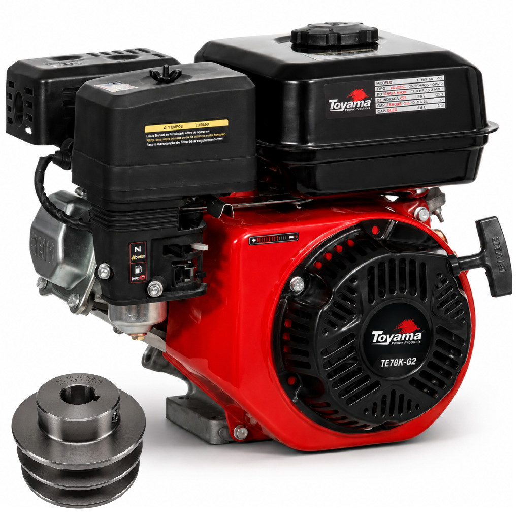 Motor Toyama Gasolina Acionador 7hp Eixo 19.05mm 212CC 4T com Polia