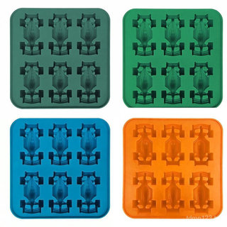 Forma de Gelo de Nylon em Forma de Carro de Corrida 3D com 6 Cavidades, Utensílio para Confeitaria e Gelatina