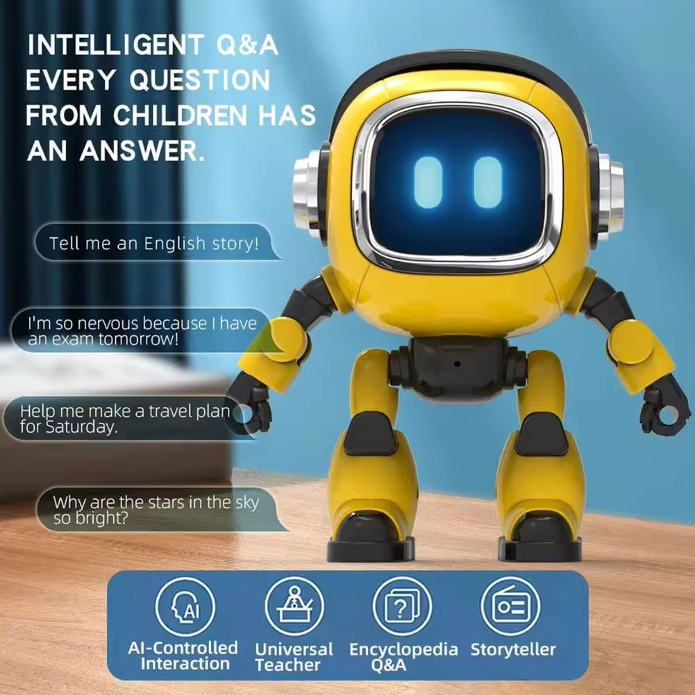 AI Robot Companion Para Crianças , Robô Elétrico De Fácil Operação Viagens E Educação Doméstica , Brinquedo De Controle