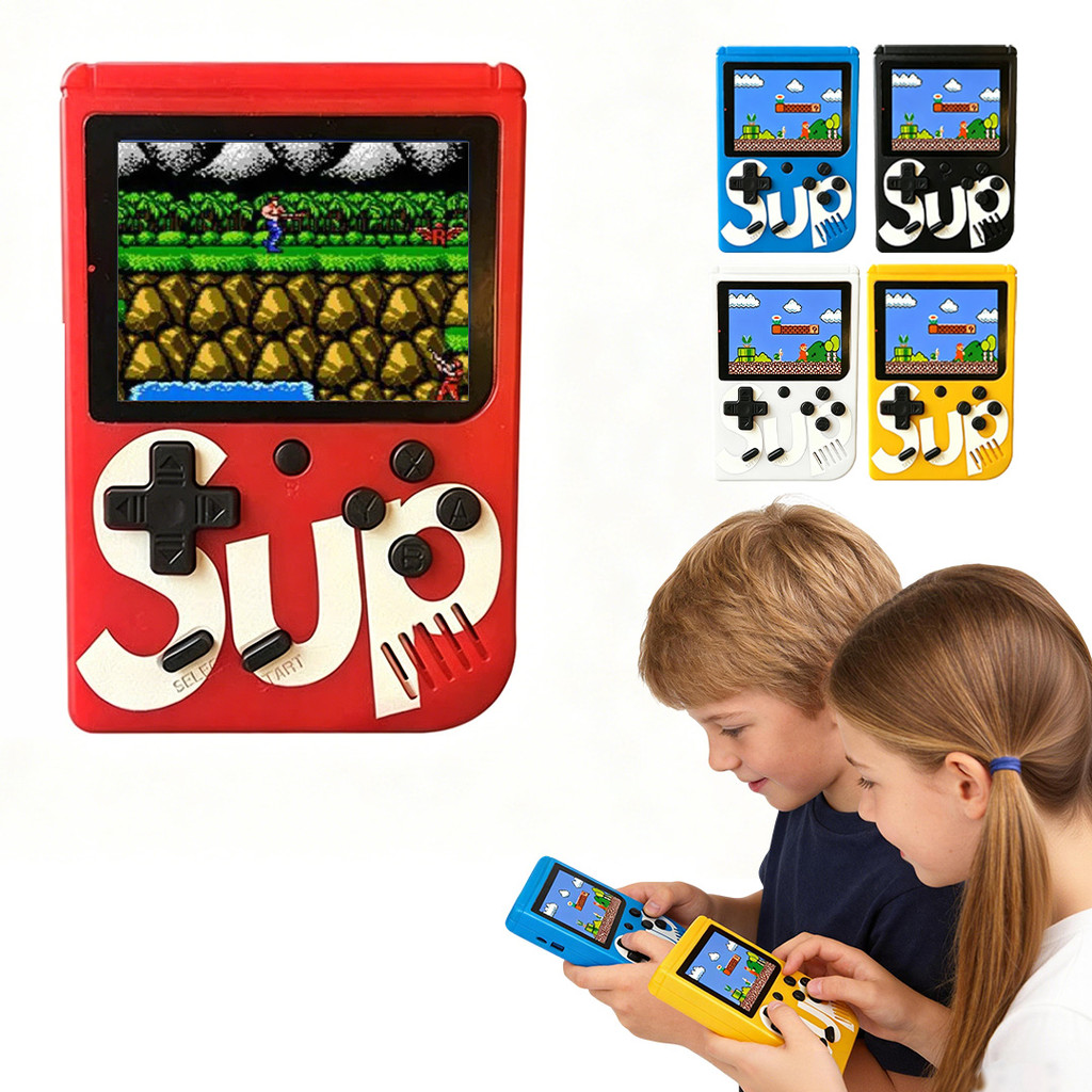 Mini Game Portátil Retrô com 400 Jogos Antigos Tela LCD Recarregável