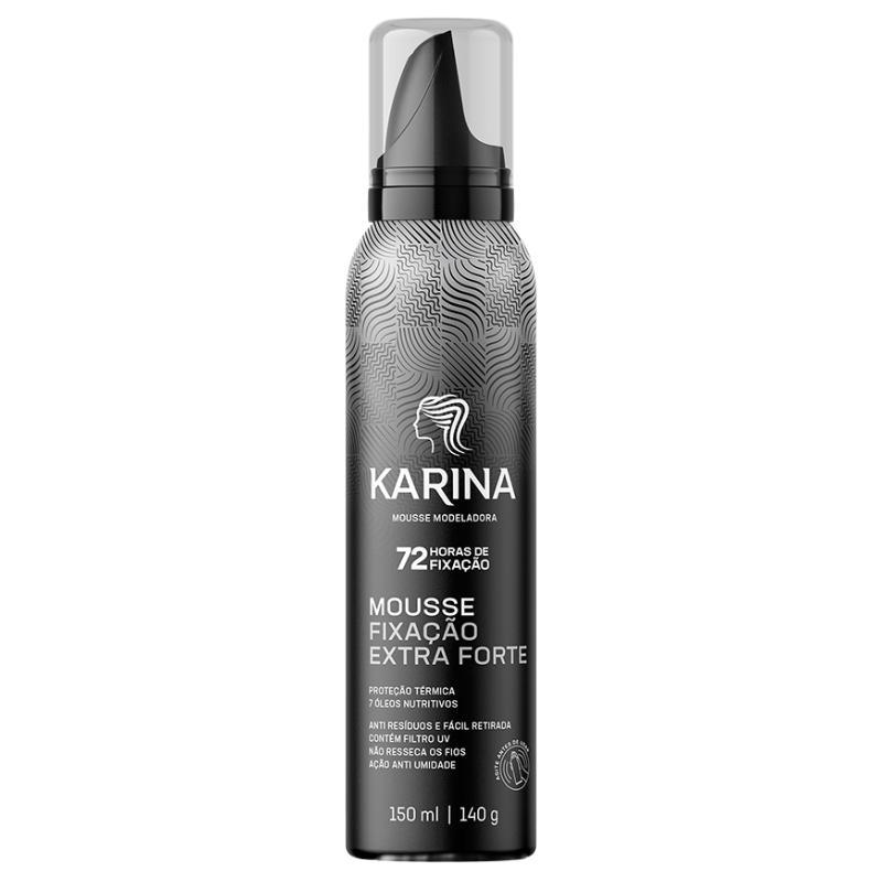 Mousse Modeladora Karina Fixação Extra Forte 72h 150ml