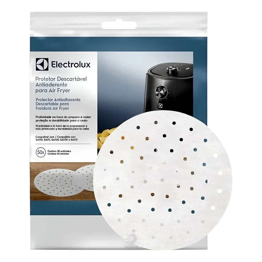 Protetor Descartável Para Air Fryer Electrolux Antiaderente 50 Unidades Papel